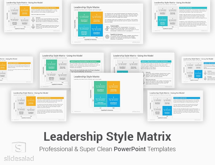 Leadership Style Matrix PowerPoint Template