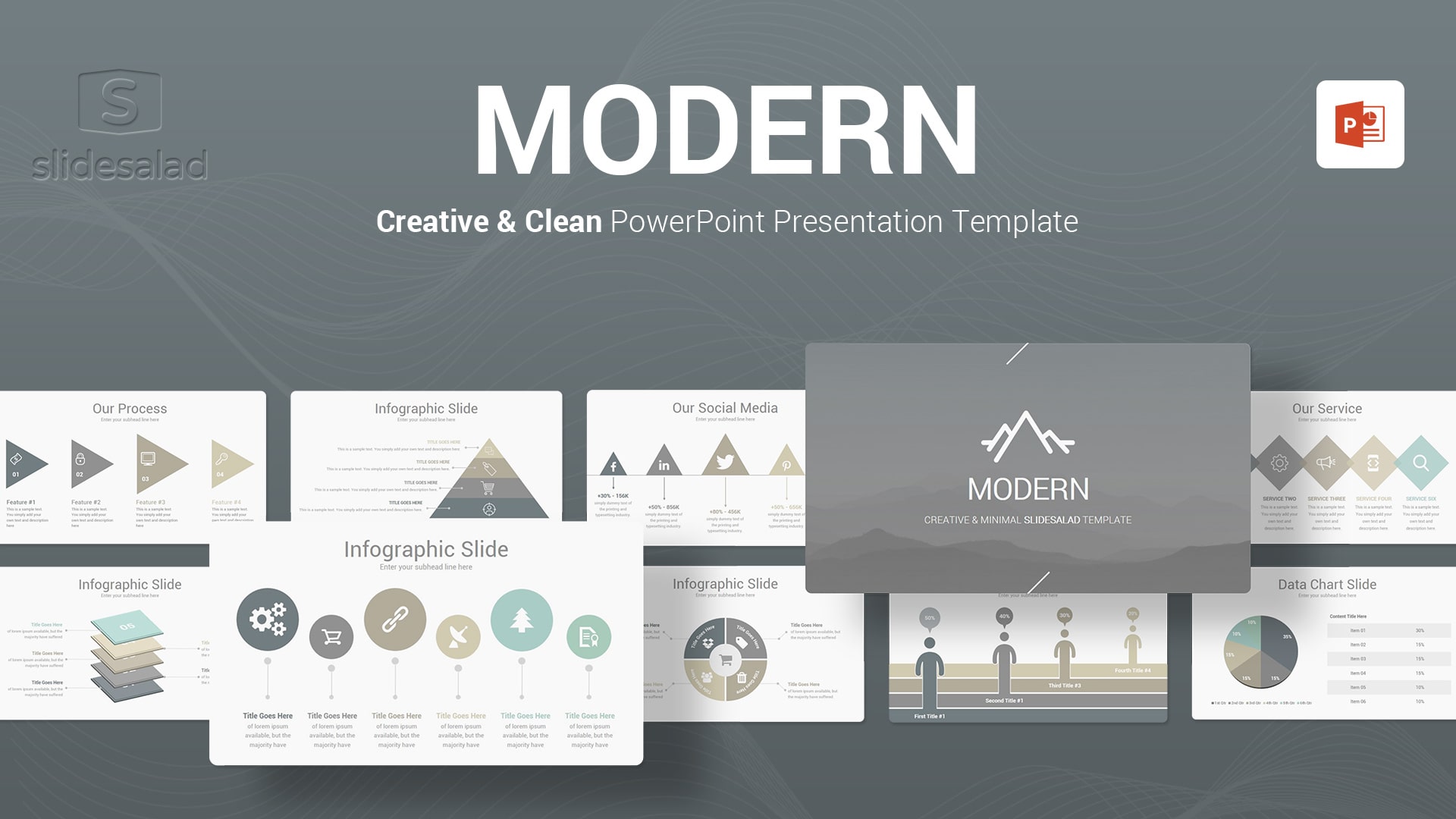 Modern PowerPoint Template for Presentation - Remote Meeting Webinar PPT Templates