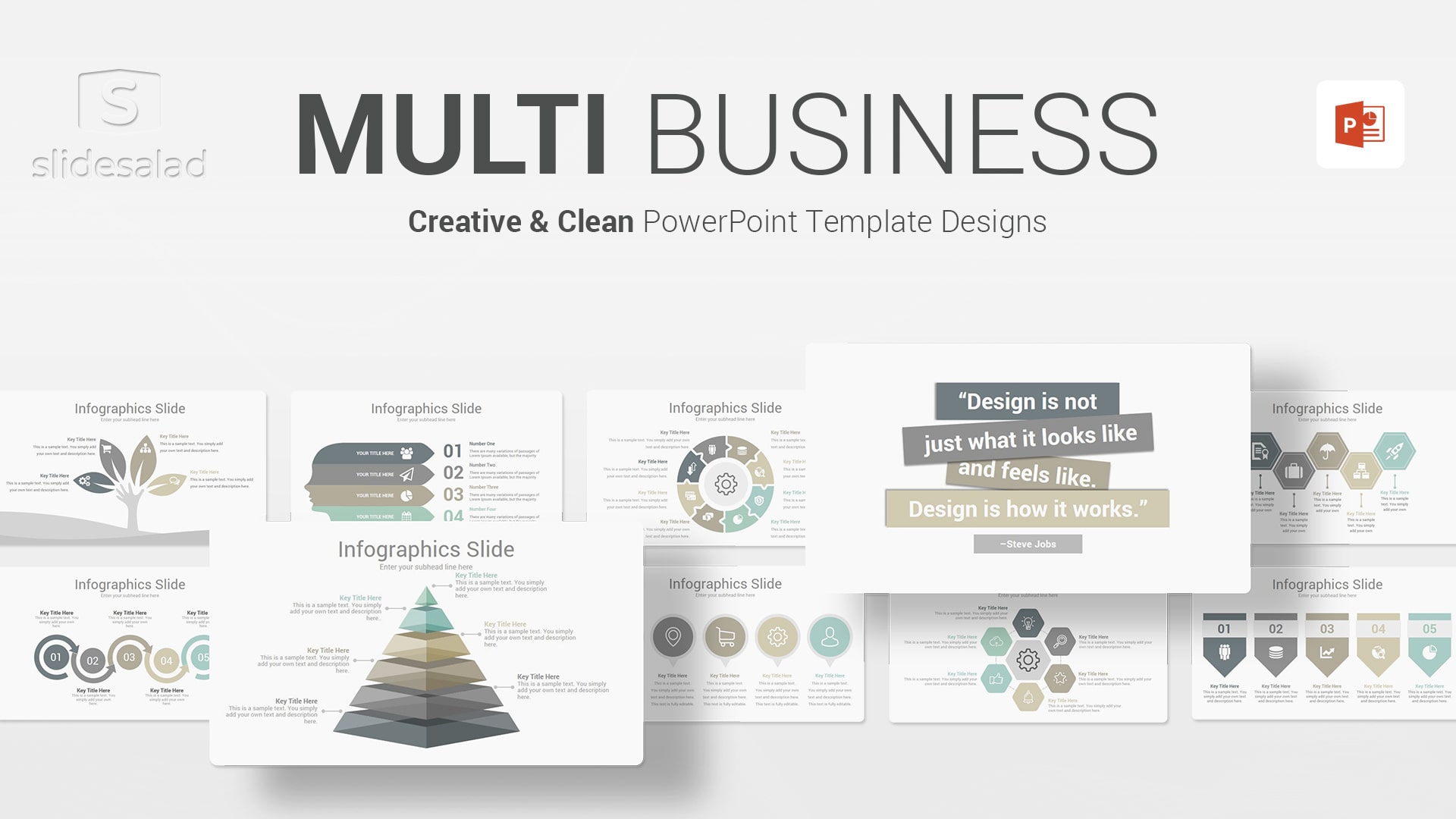 Multi Business PowerPoint Presentation Template - Energetic Webinar PPT Templates