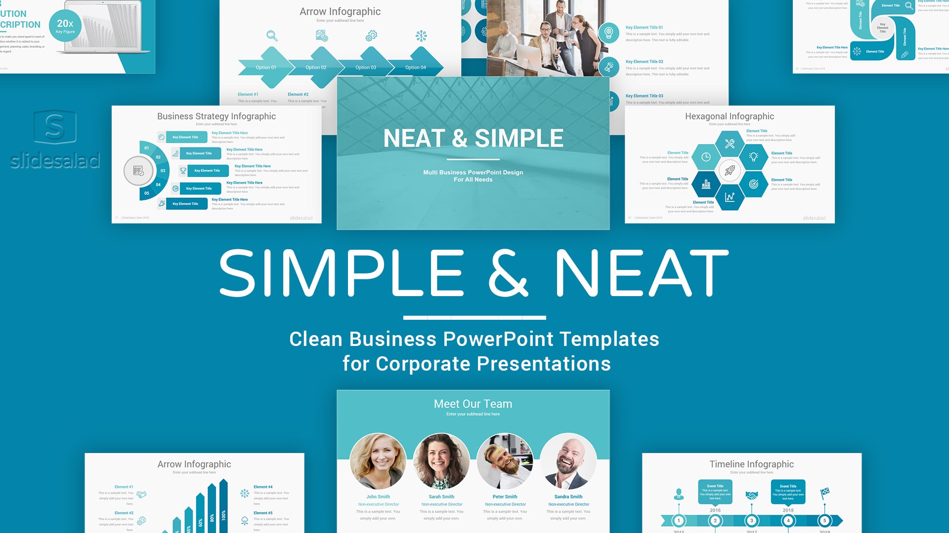 Simple PowerPoint Presentation Template - Creative PPT Startup Pitch Deck with Cool Slides