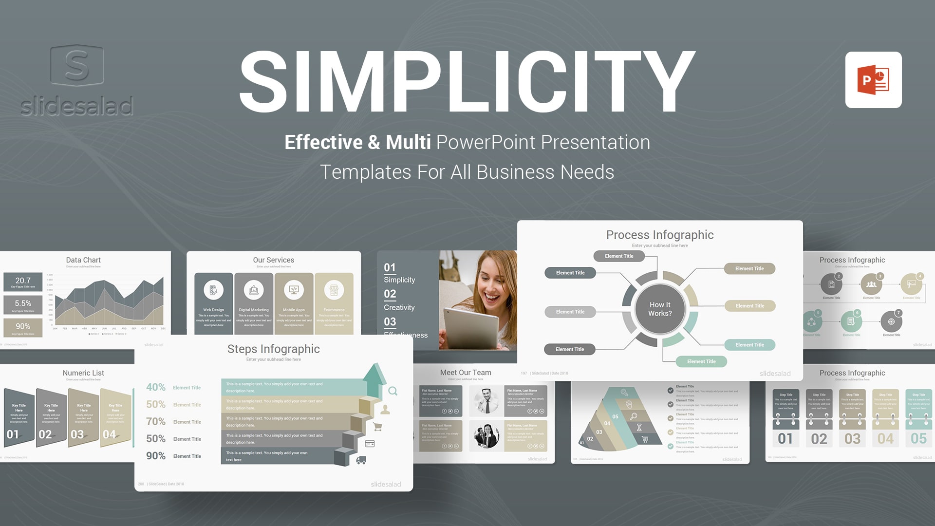 Simplicity Professional Business PowerPoint Templates - Great Webinar PowerPoint Templates