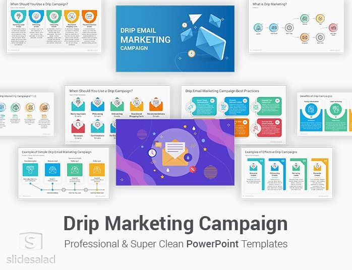 Drip Marketing Campaign PowerPoint Template