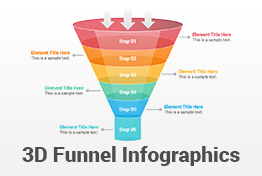 3D Funnel Infographics PowerPoint Template Diagrams