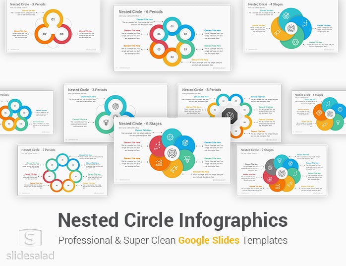 Circle Nested Infographics Google Slides Template Diagrams