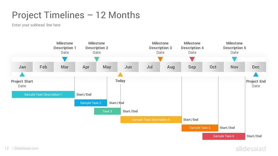 Project Timelines Diagrams PowerPoint Presentation Template