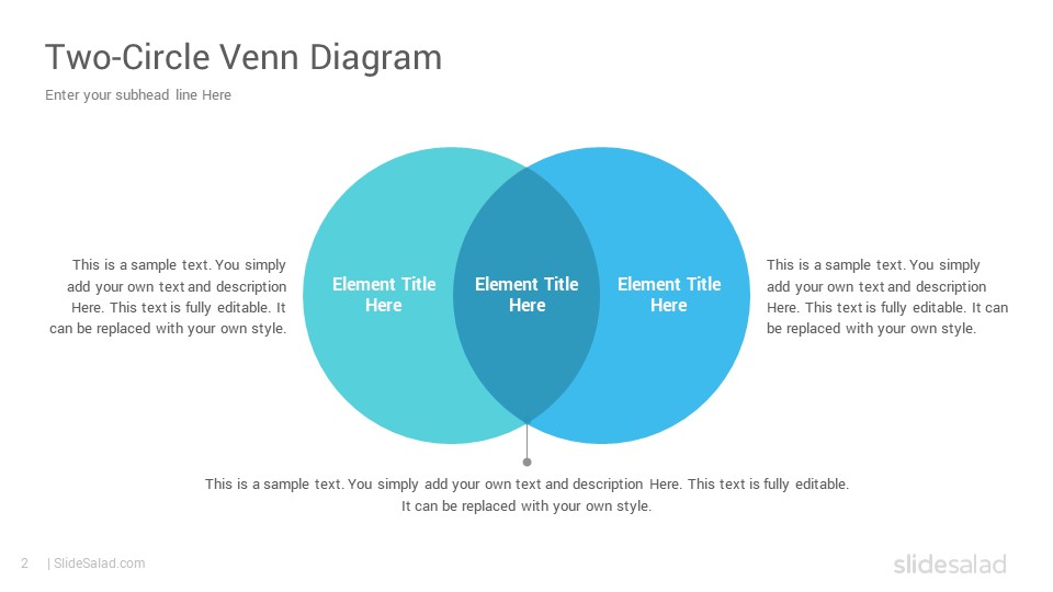 Ppt Slide Four Squares Venn Diagram Business Plan - PowerPoint Templates