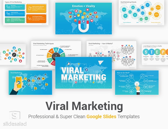 Viral Marketing Google Slides Template Slides Designs and Graphics
