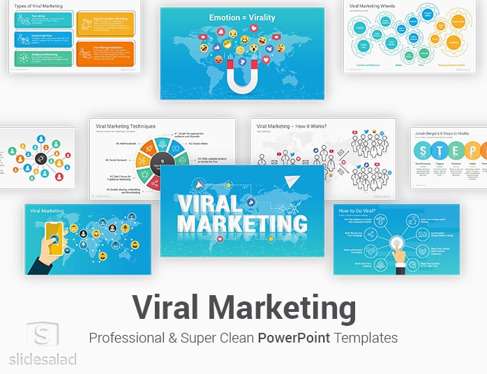 Viral Marketing PowerPoint Template PPT Slides Designs and Graphics