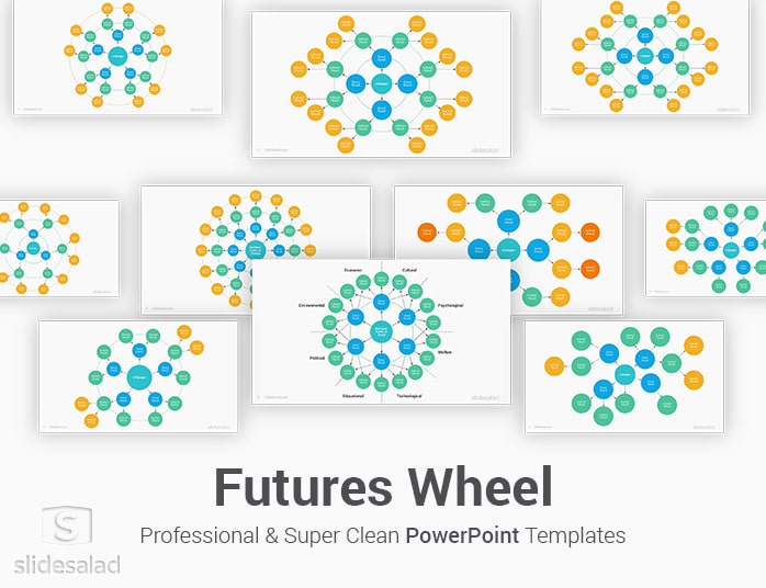Futures Wheel PowerPoint Template Diagrams