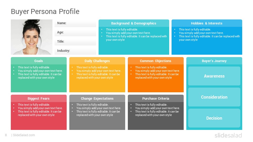 Buyer Persona Google Slides Template Diagrams SlideSalad