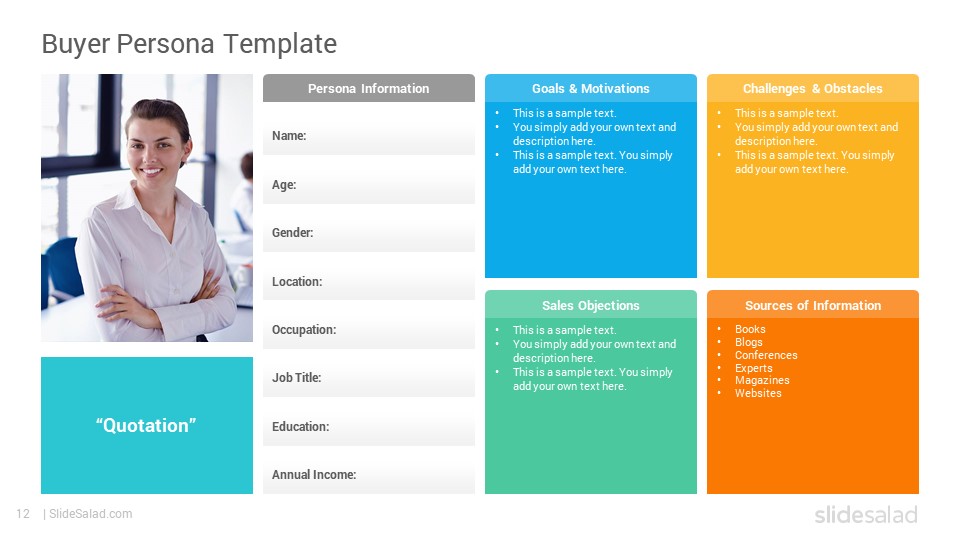 Buyer Persona Google Slides Template Diagrams SlideSalad