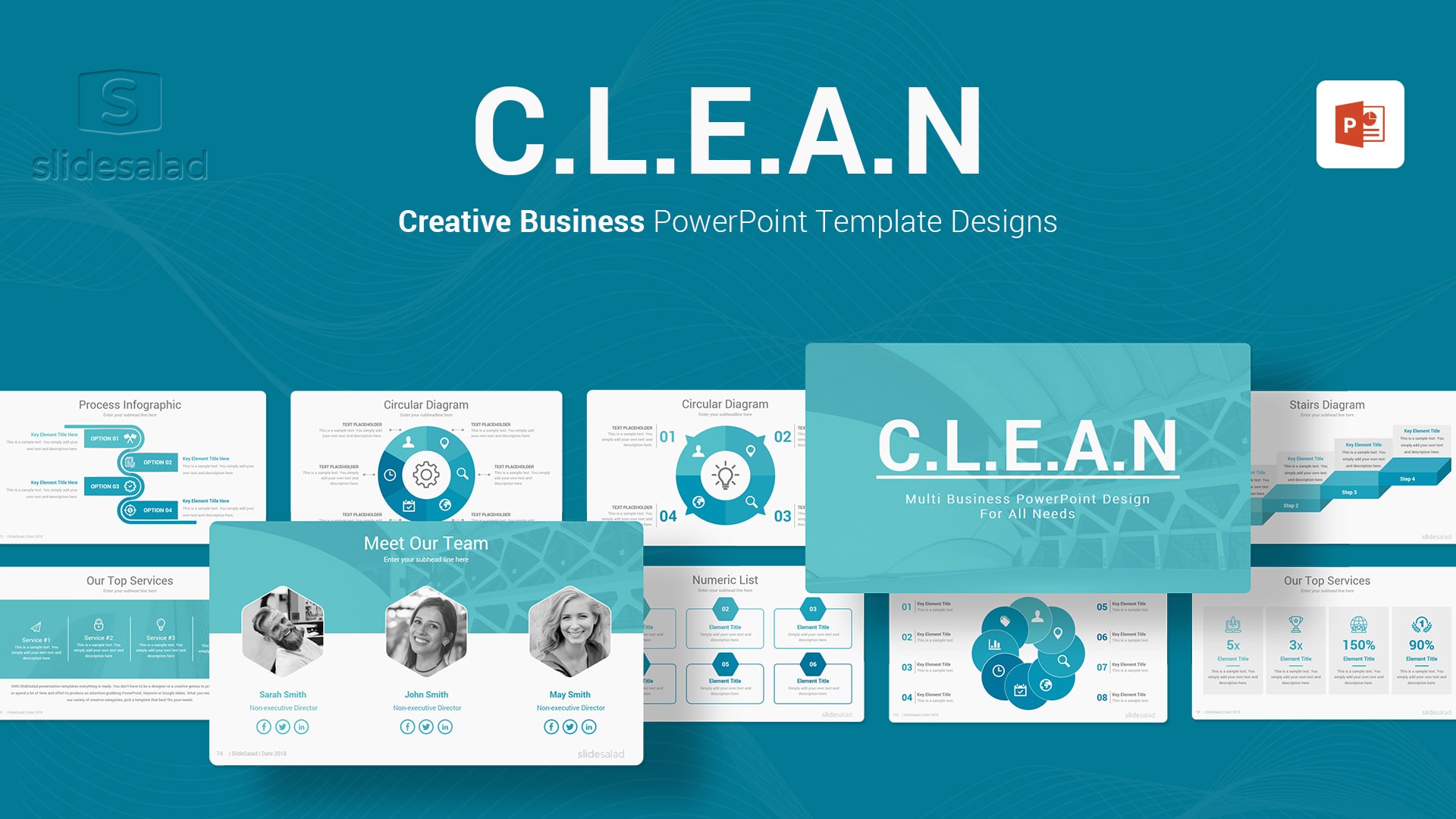 Clean Business PowerPoint Templates – Versatile Customizable PowerPoint Template Design