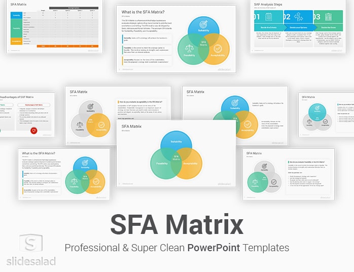 SFA Matrix PowerPoint Template Diagrams