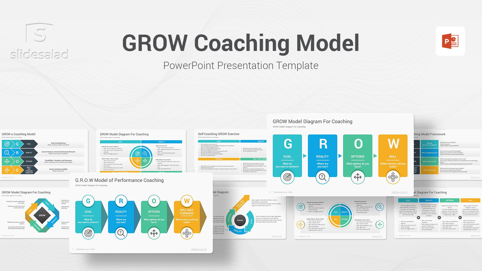 GROW Coaching Model PowerPoint Template – Amazing Team Management PowerPoint Template Designs