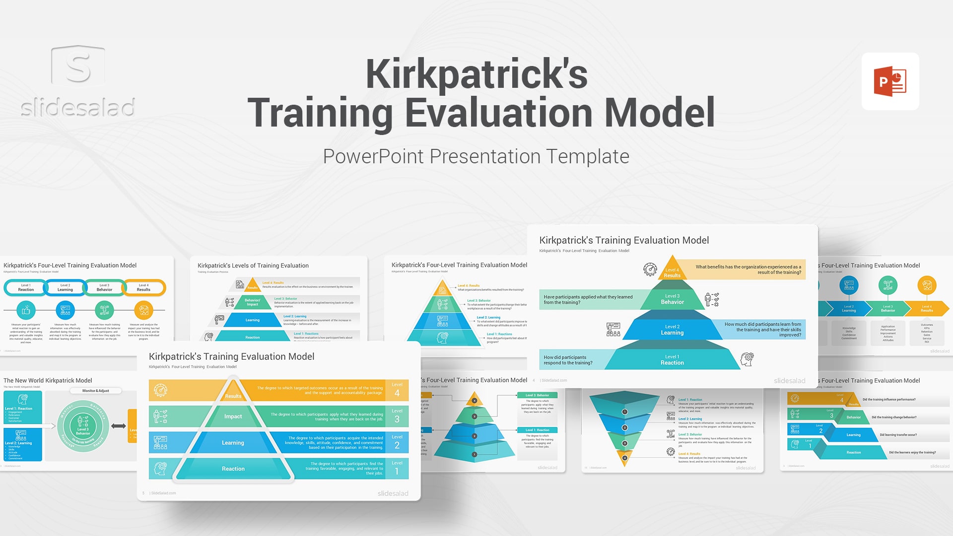 Kirkpatrick Training Evaluation Model PowerPoint Template – Beautiful Team Leader Management PPT Template