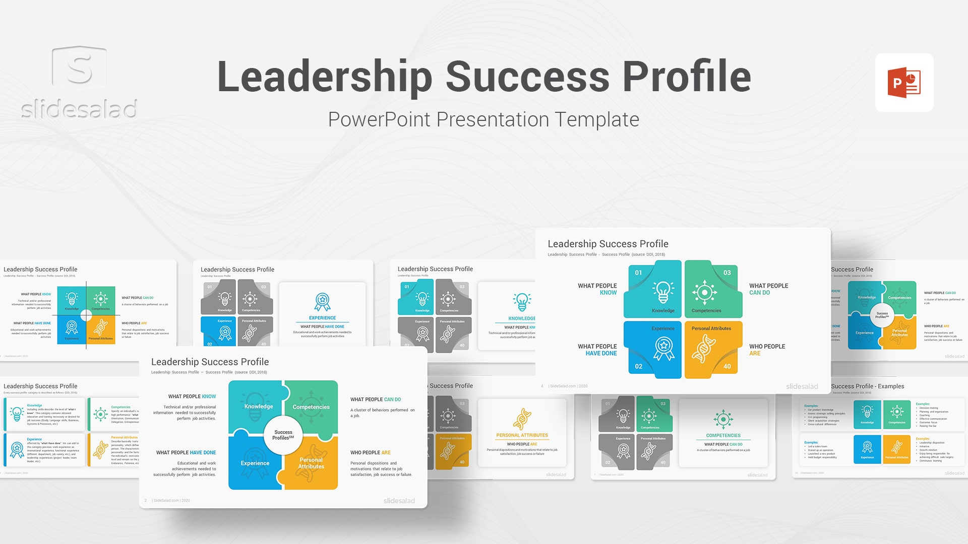 Leadership Success Profile PowerPoint Template Diagrams - Elegant Leadership Themes for Microsoft PowerPoint