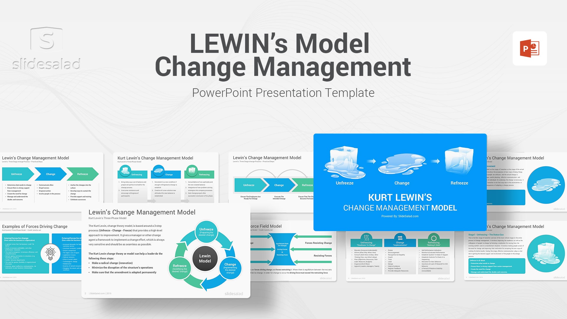 Lewin’s Change Management Model PowerPoint Template – Multipurpose Team Management PowerPoint Template Designs
