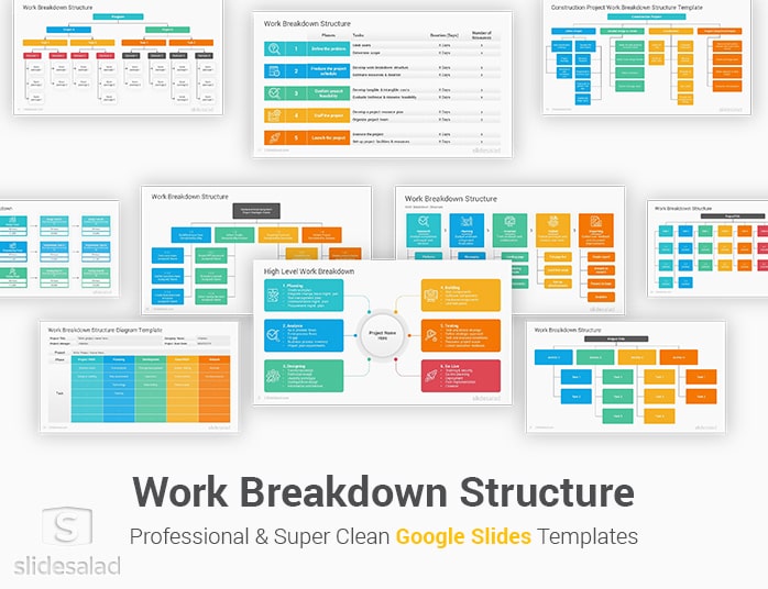 Work Breakdown Structure Google Slides Template Diagrams
