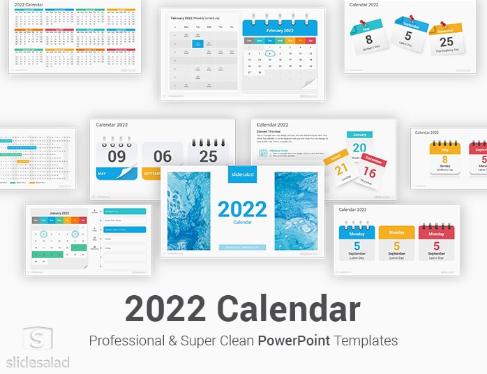 2022 Calendar PowerPoint Template Designs
