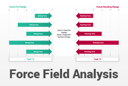 Force Field Analysis PowerPoint Template Diagrams