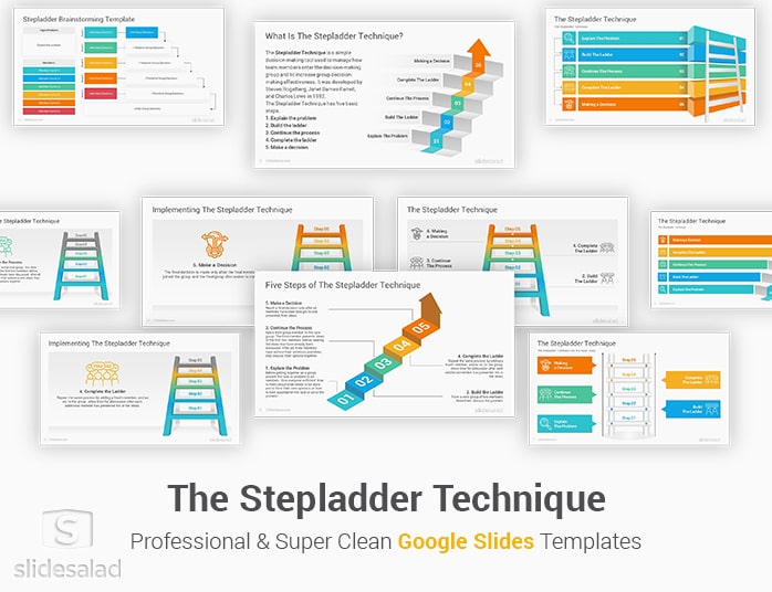 The Stepladder Technique Google Slides Template Diagrams
