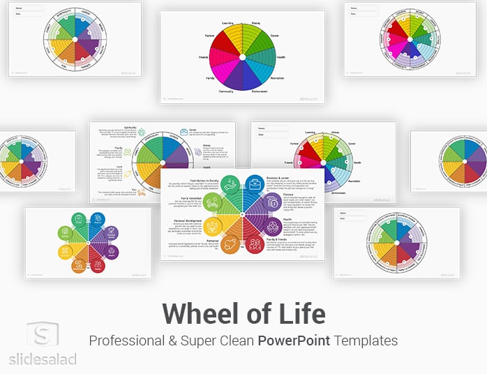 Wheel of Life PowerPoint Template Slides