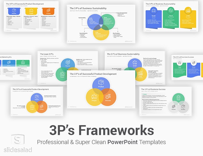 3P's Frameworks PowerPoint Template Designs