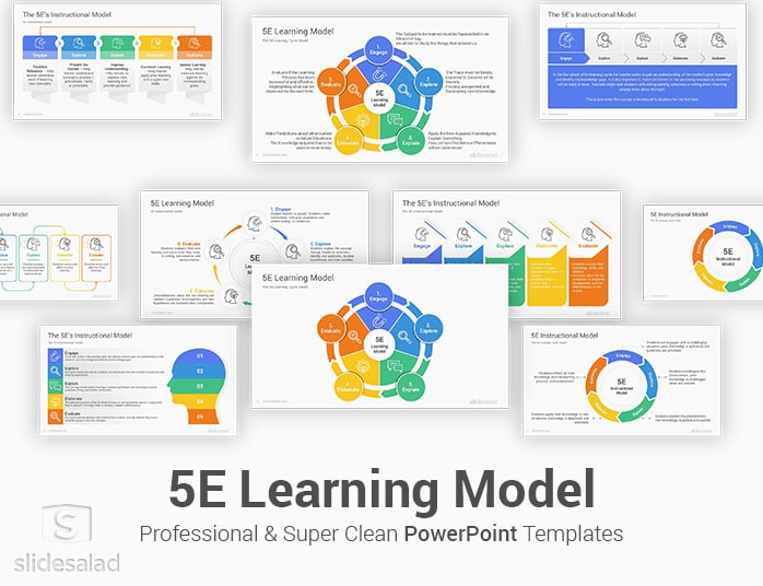 5E Learning Model PowerPoint Template Designs