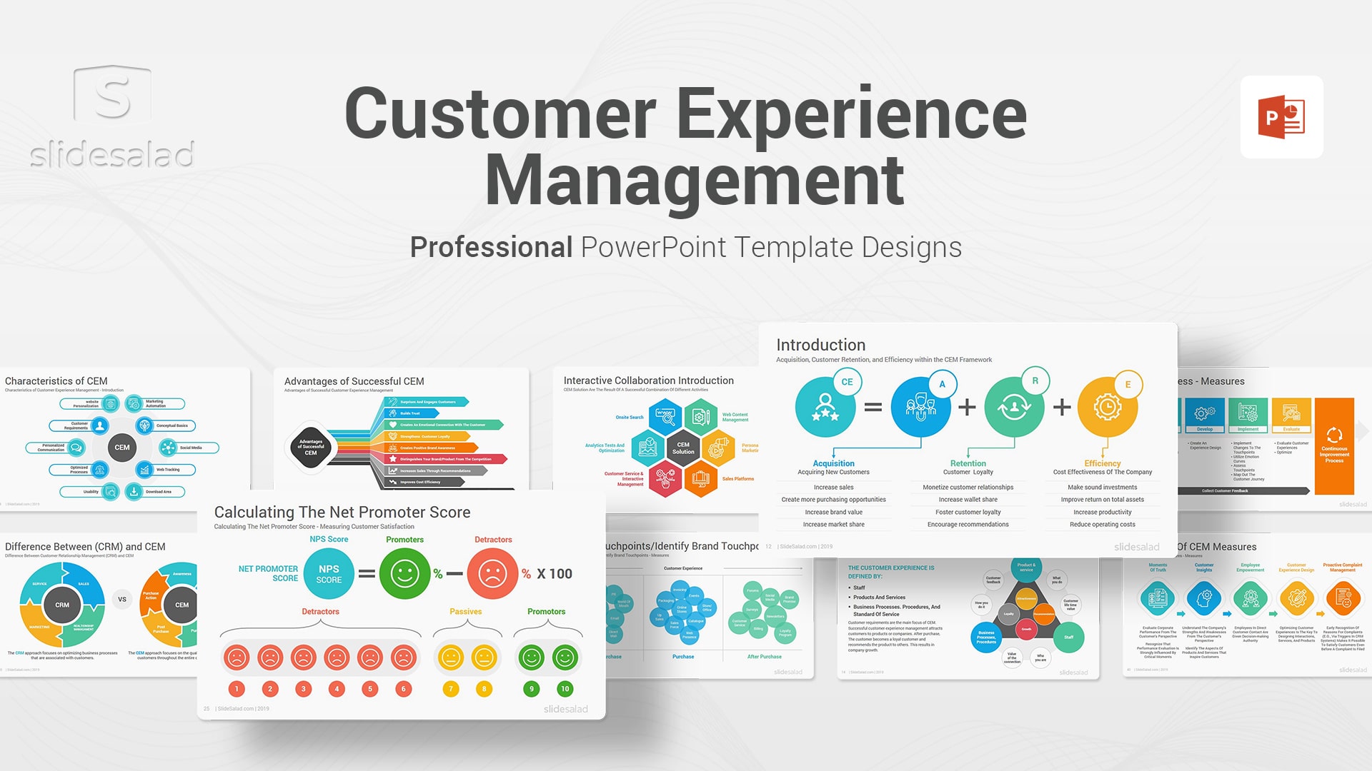 Customer Experience Management PowerPoint Templates Diagrams - Customer Experience Strategy