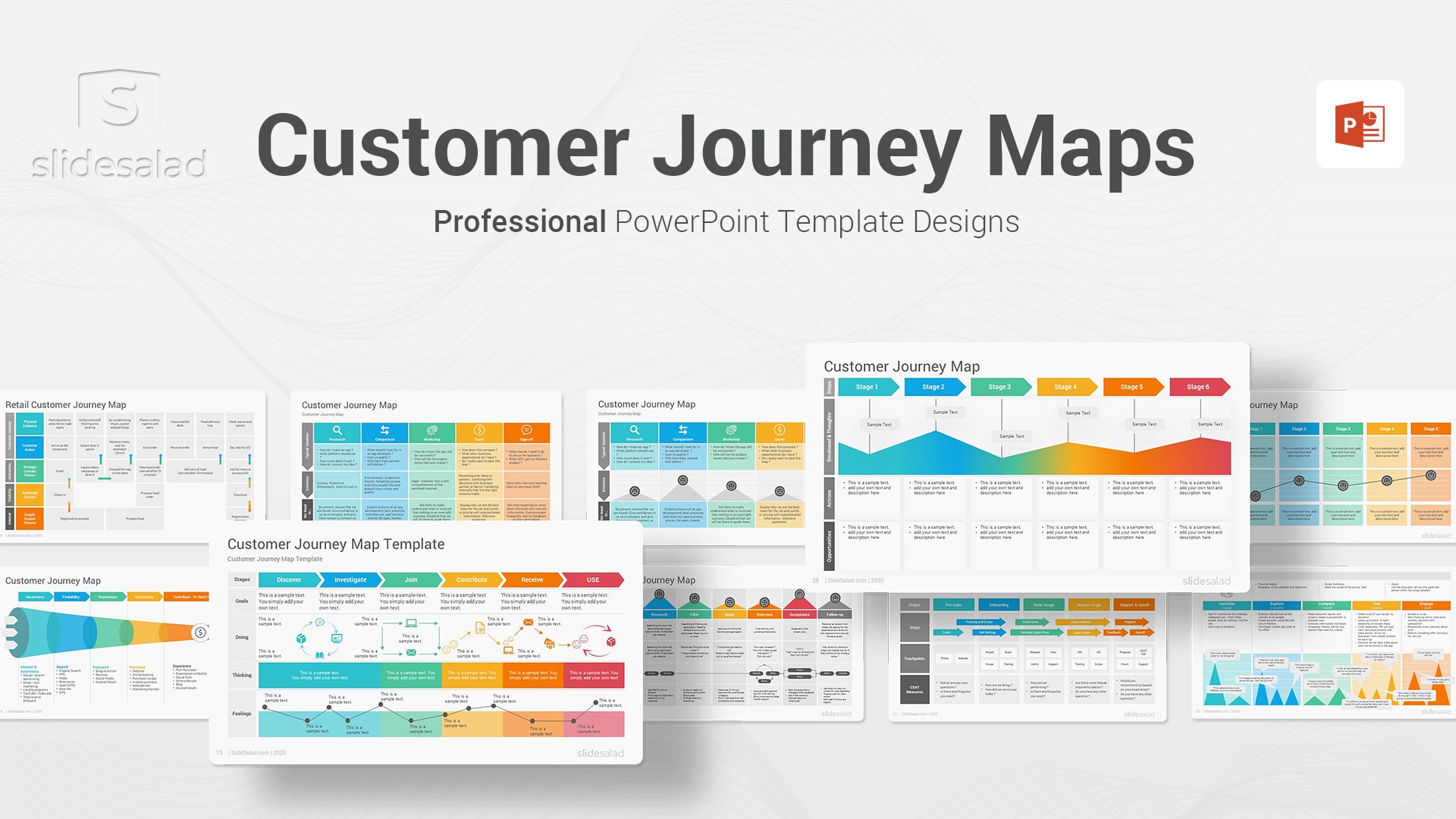 Customer Journey Maps PowerPoint Template Diagrams – Part 1 - Customer Data Analysis Sales PPT Template