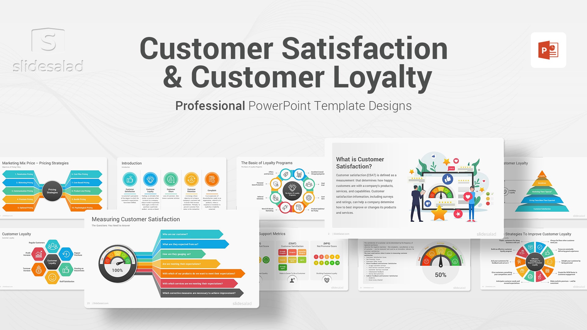 Customer Satisfaction and Customer Loyalty PowerPoint Templates - Customer Management PowerPoint Template Designs