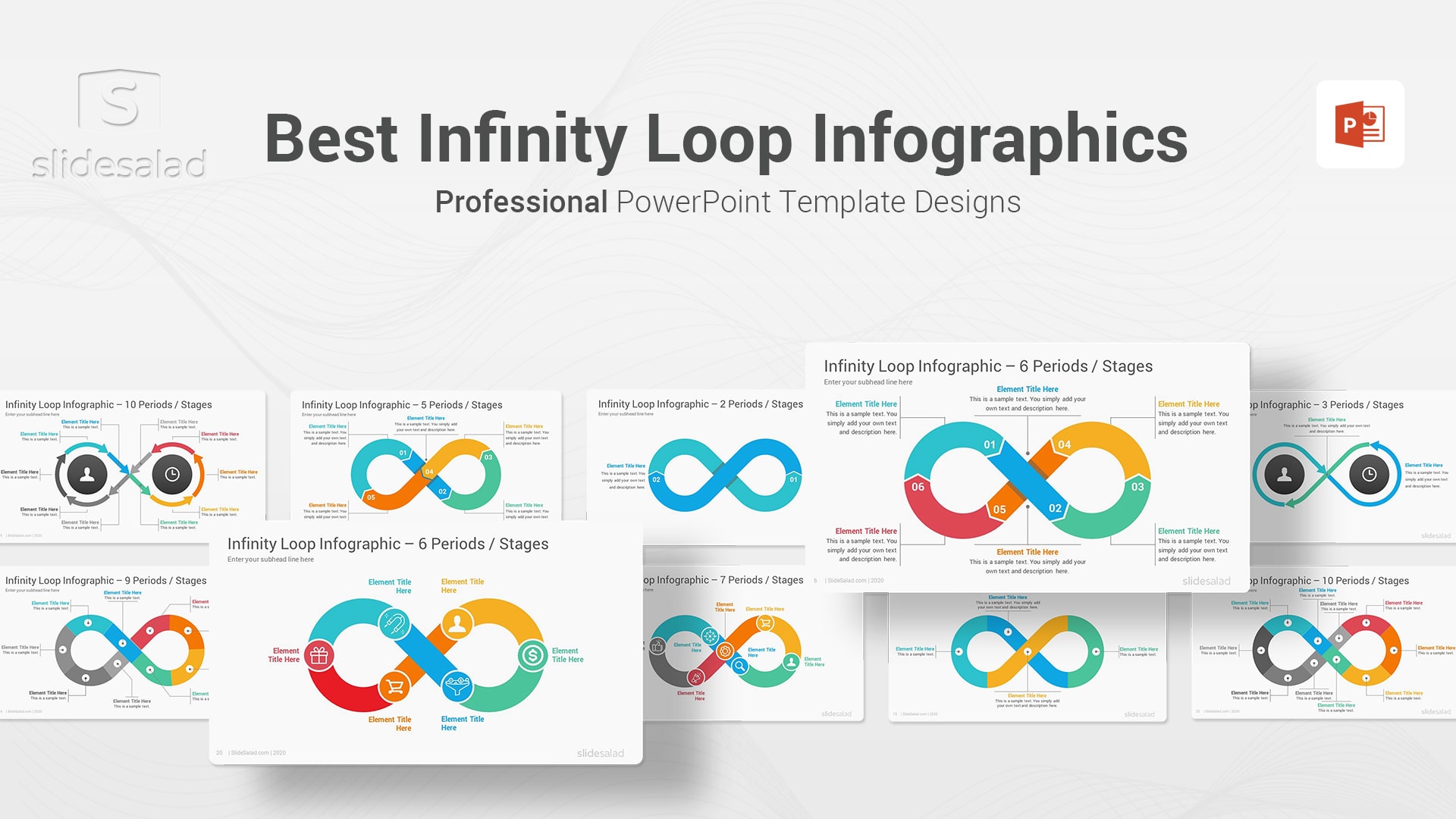 Best Infinity Loop Infographics PowerPoint Template Diagrams - Top Continues Sales Model PPT Template Layouts