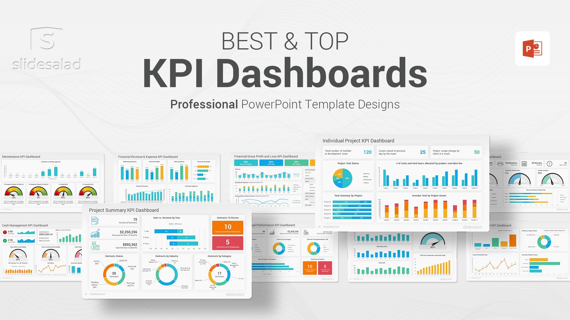 Best KPI Dashboards PowerPoint Templates Designs - Appealing Key Performance Indicators PPT Template Layouts