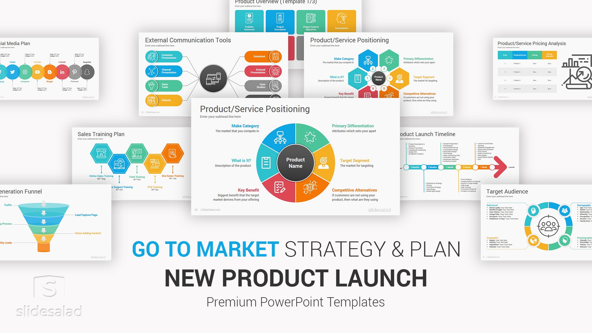 New Product Launch Go To Market Plan and Strategy PowerPoint Template - Premium Sales PPT Template