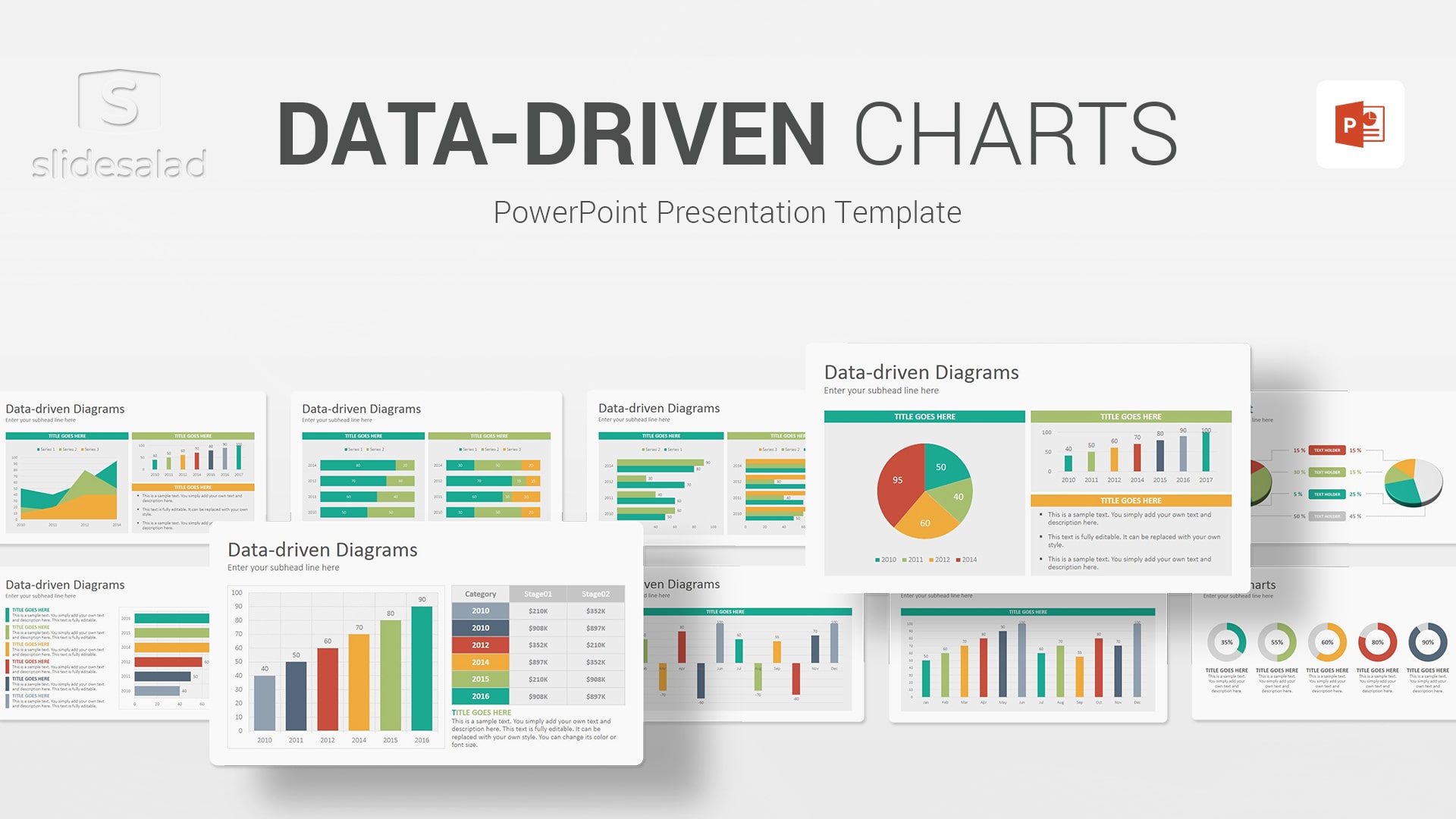Data-Driven Charts Diagrams PowerPoint Presentation Template - Creative PPT Diagram Designs for PowerPoint Presentations