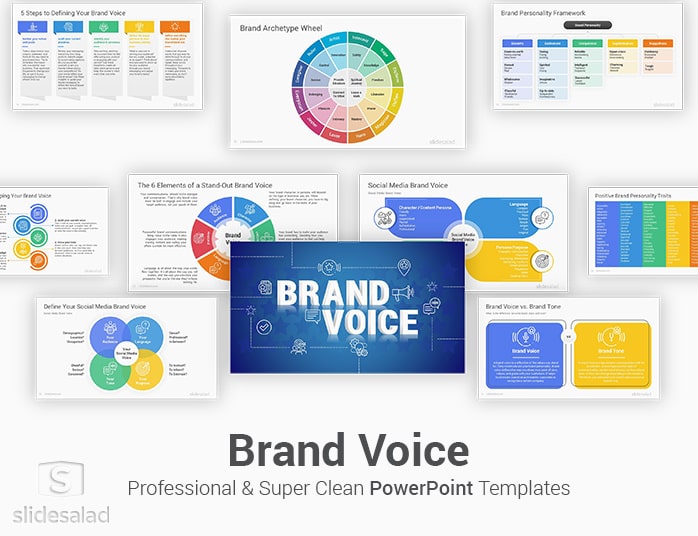 Brand Voice PowerPoint Template Designs