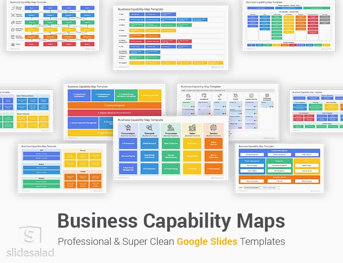 Business Capability Maps Google Slides Template Diagrams