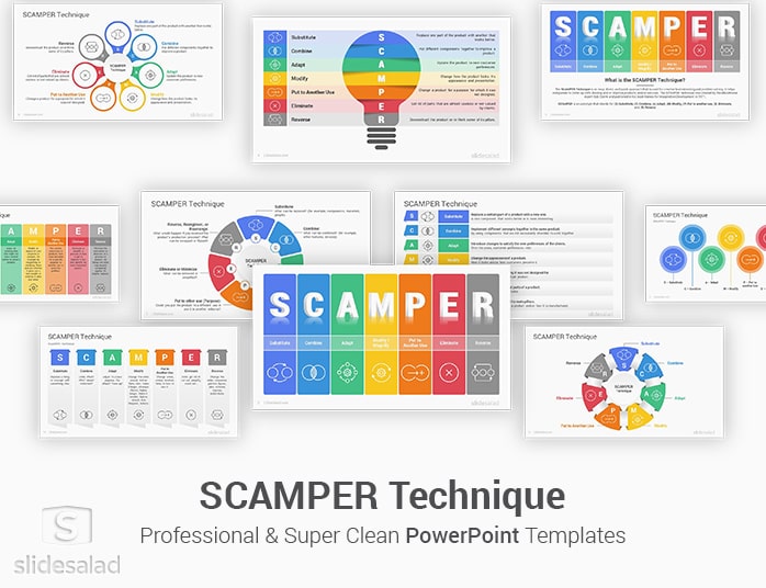 SCAMPER Technique PowerPoint Template Designs