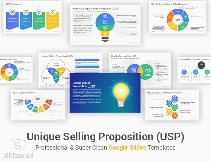 Unique Selling Proposition Google Slides Template Designs