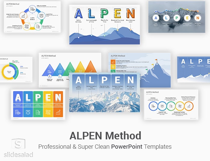 ALPEN Method PowerPoint Template Designs