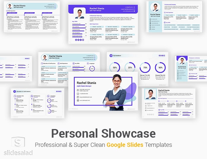 Personal Showcase Google Slides Templates Resume Designs
