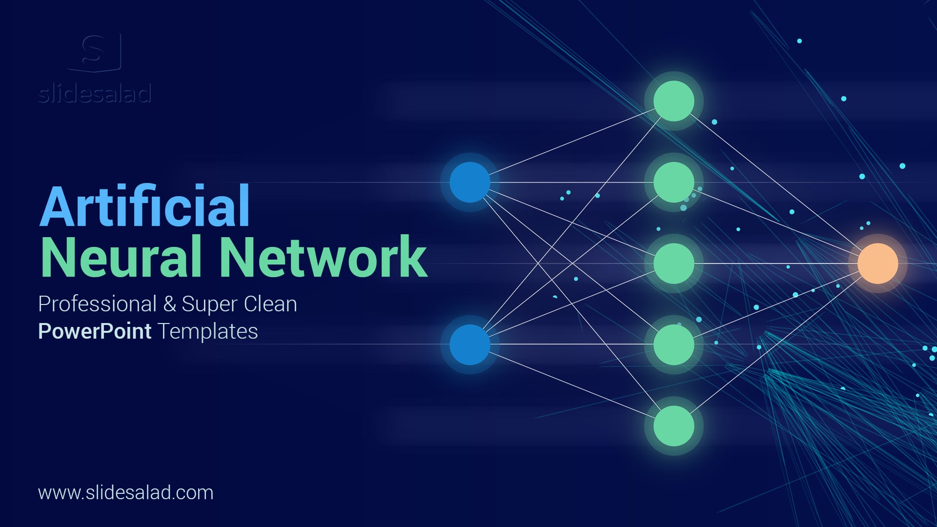 Artificial Neural Network (ANN) PowerPoint Template Designs - Awesome PPT Slide Layouts About Algorithms That Are Modeled After the Human Brain
