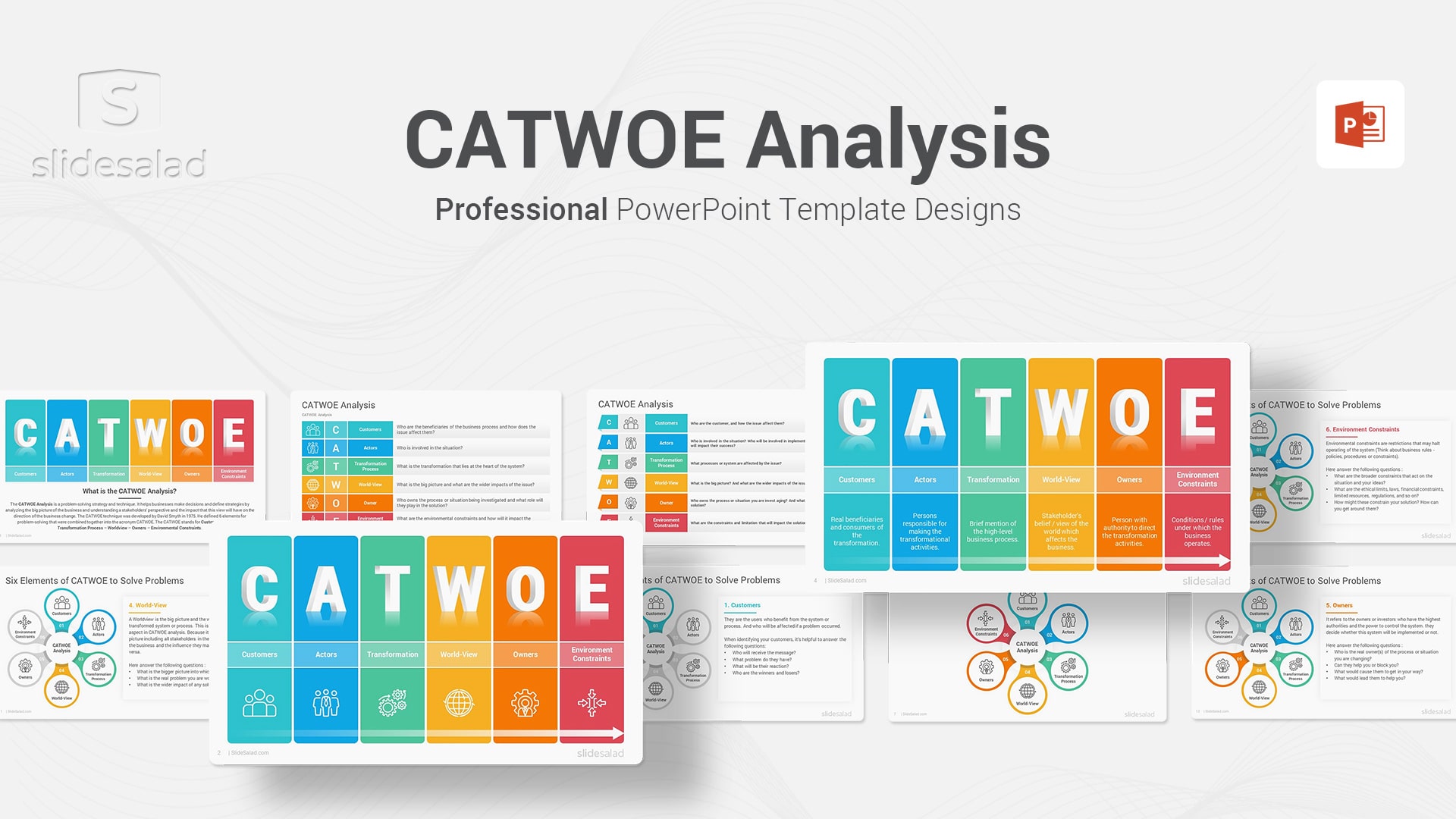 CATWOE Analysis PowerPoint Template Diagrams - The Ultimate Guide for Understanding Your Customers