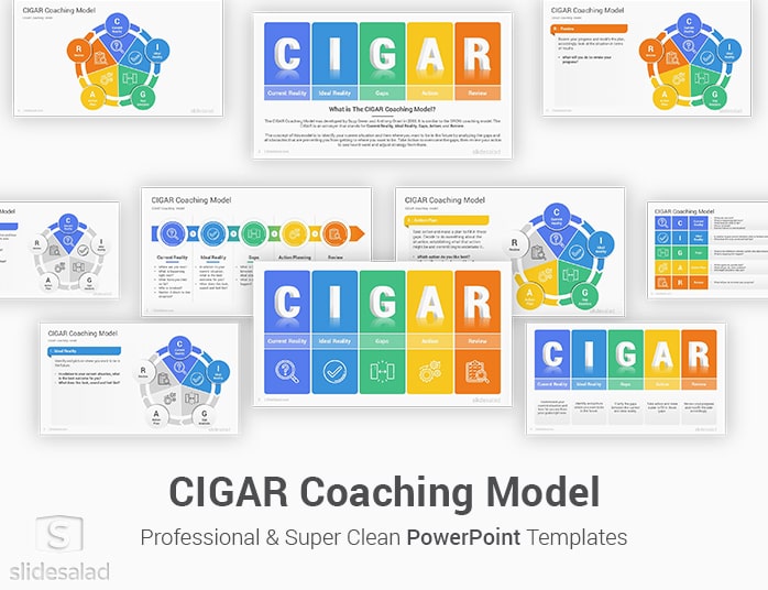 CIGAR Coaching Model PowerPoint Template