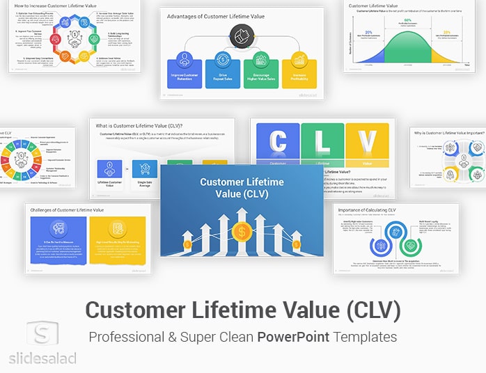 Customer Lifetime Value PowerPoint Template Designs