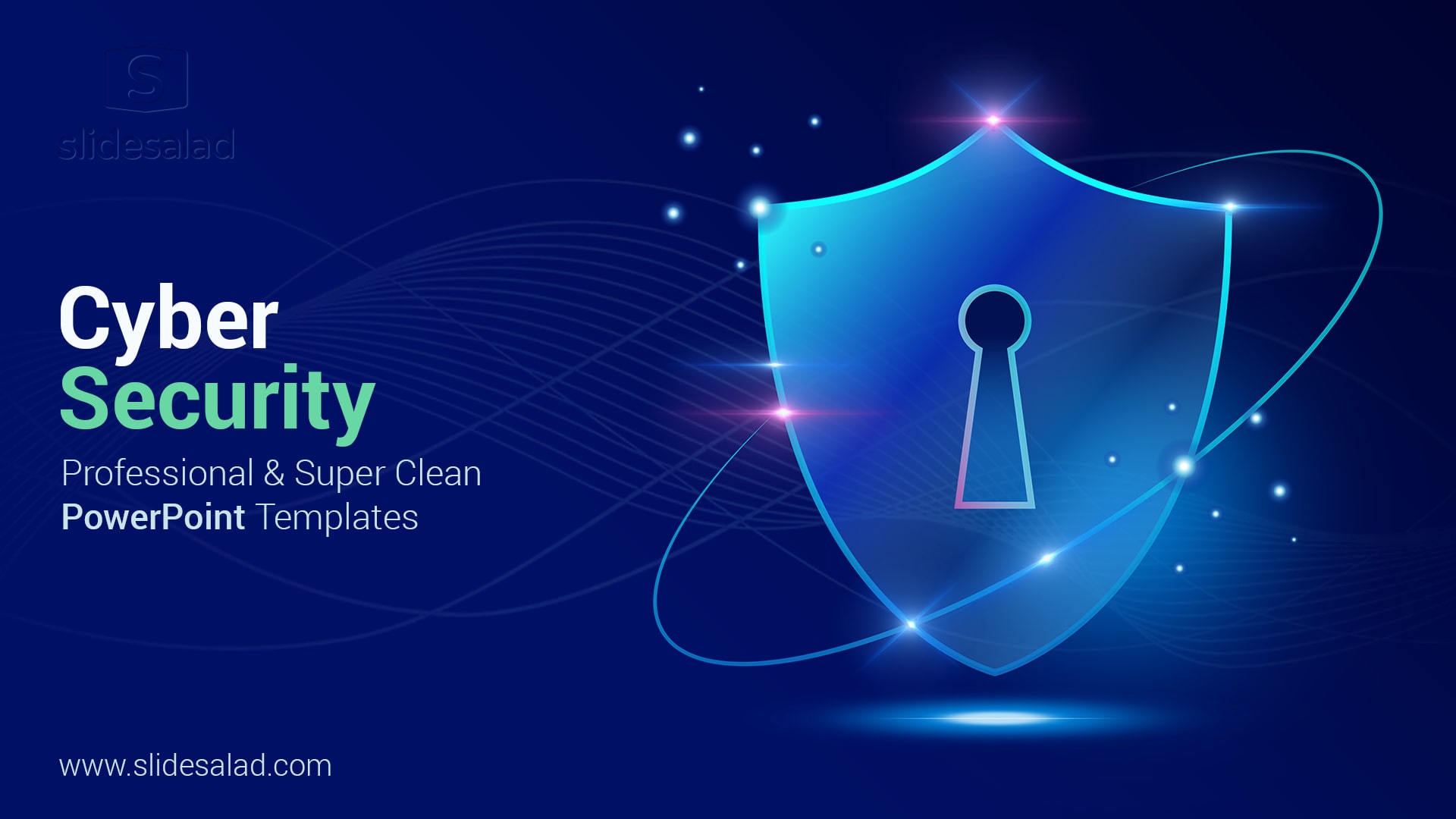 Cyber Security PowerPoint Template Designs - Professional PPT Theme About Safeguarding Crucial Systems and Sensitive Data from Digital Attacks