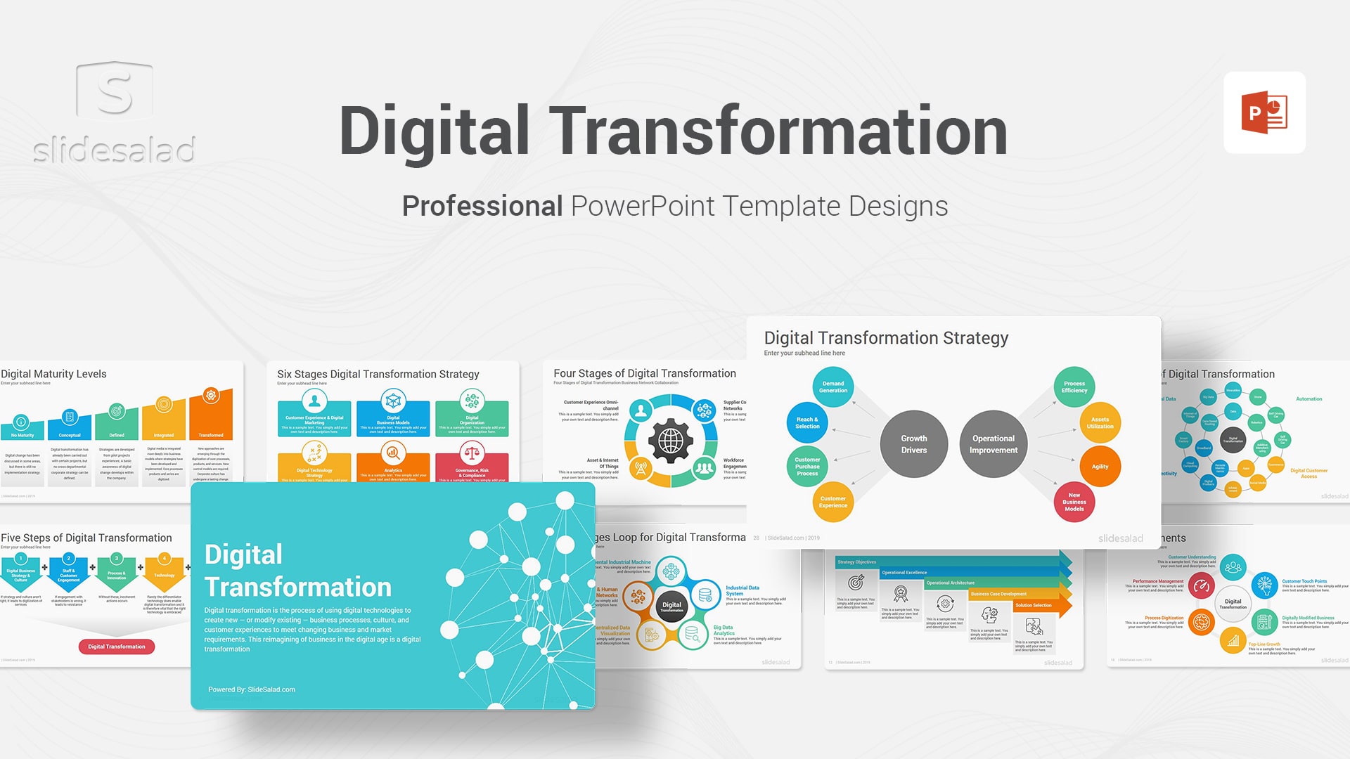 Digital Transformation PowerPoint Template - Present a Convincing Pitch Deck Presentation on How to Achieve Digital Transformation in Your Organization