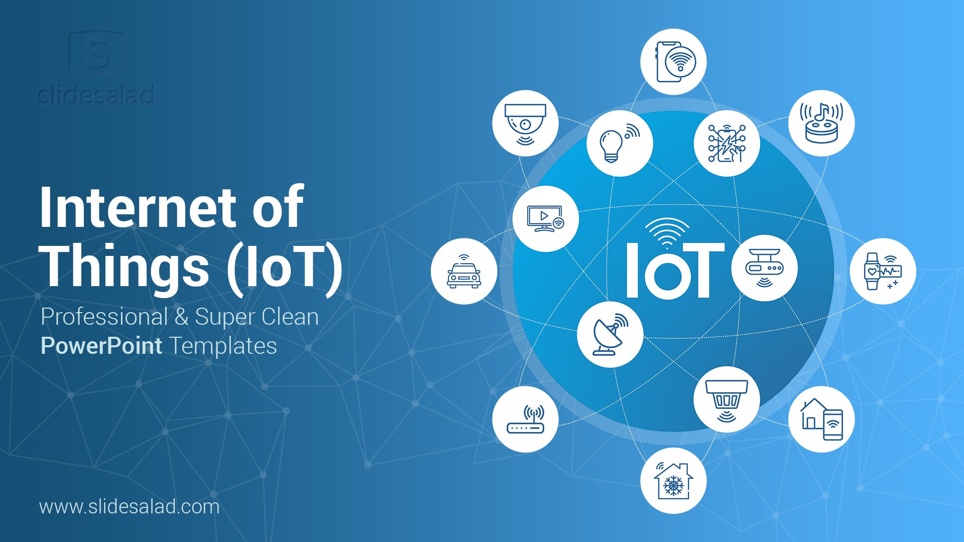 Internet of Things PowerPoint Template Designs - Make Creative Presentations on IoT, the Network of Physical Objects