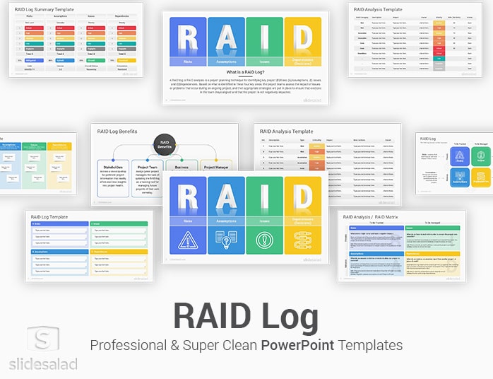 RAID Log PowerPoint Template Designs