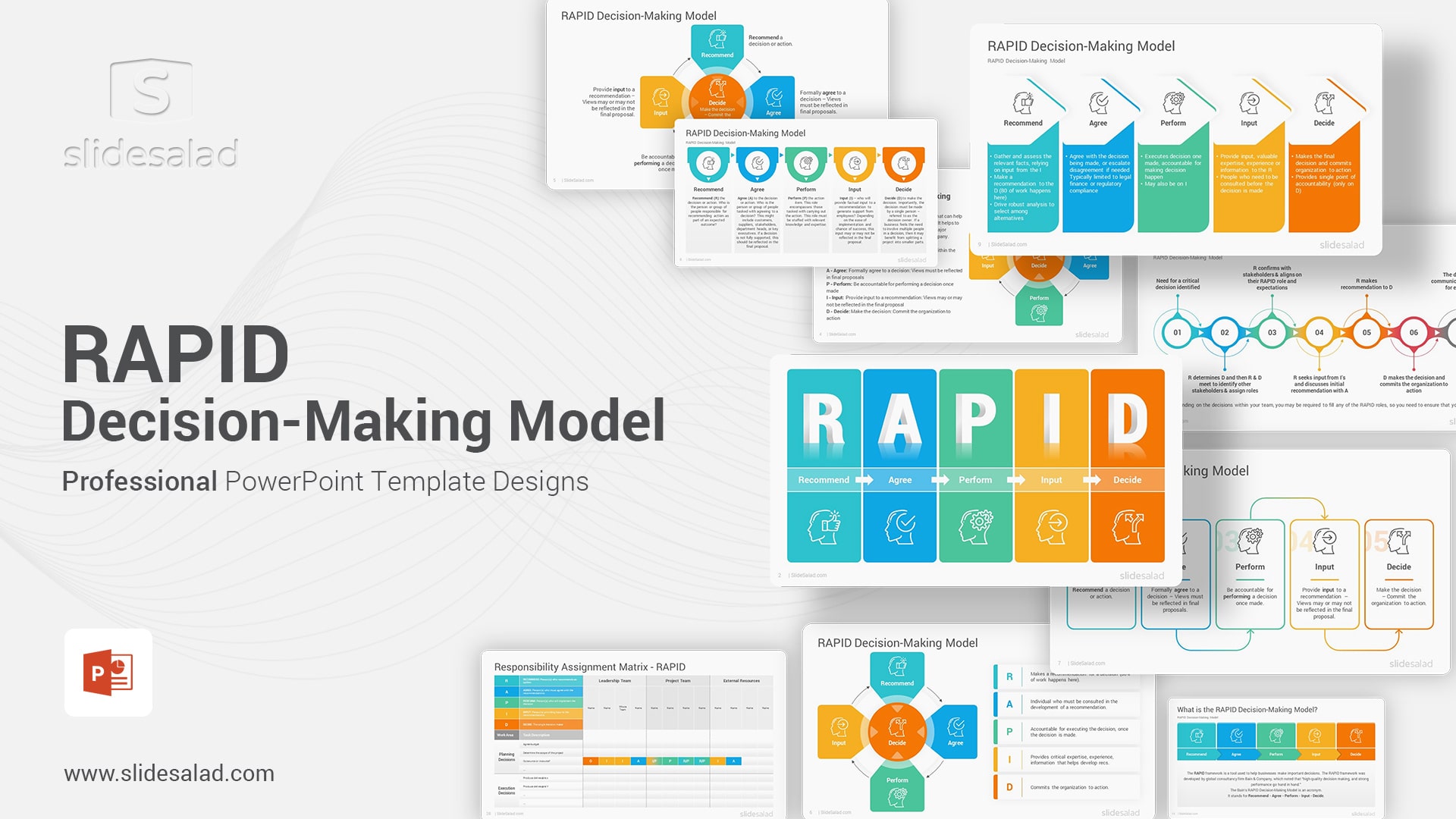 RAPID Decision Making Model PowerPoint Template - Best Way to Give Organizations a Clearer Way to Make Decisions